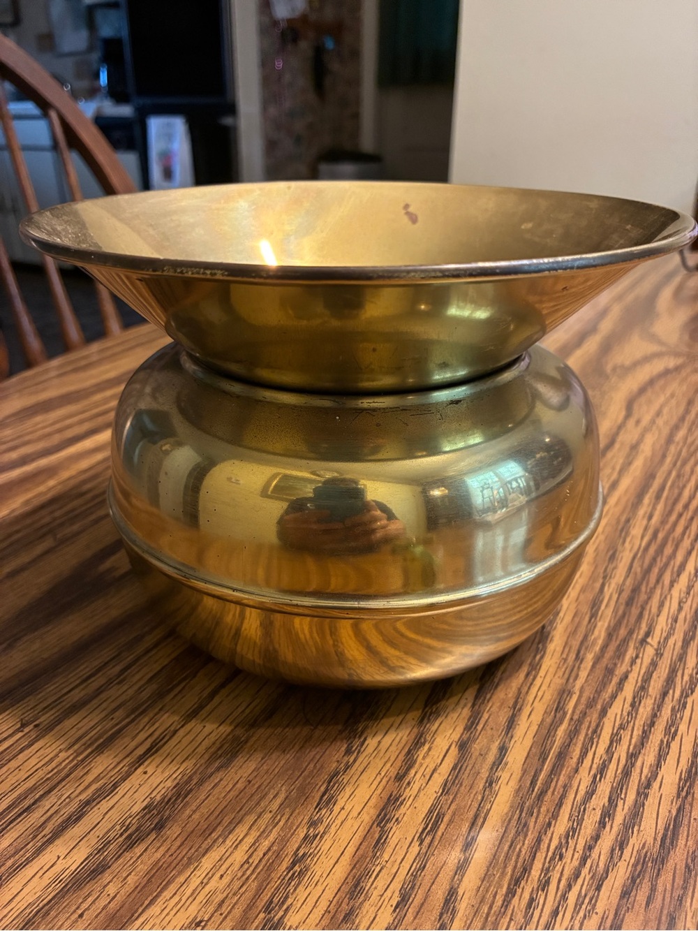 Vintage Brass Spittoon  5” x 6”